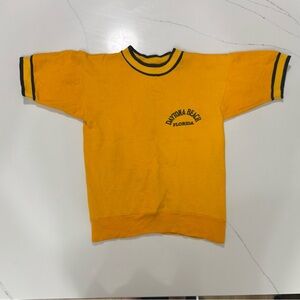 True Vintage 1960s Daytona Beach Florida Short Sleeve Sweatshirt 🌊☀️